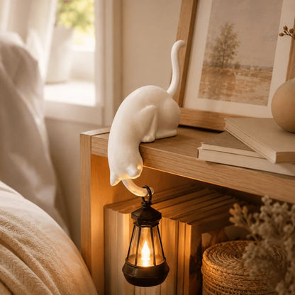 🔥HOT SALE 50% OFF 🐾Cat Shelf Hook with Vintage Lantern