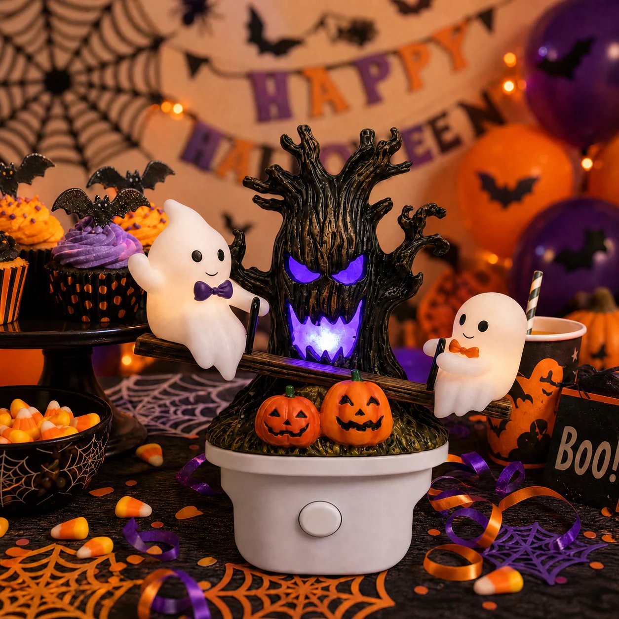 🔥HOT SALE 49% OFF-🎃👻Animated Seesaw Ghost Plug In LED Night Light