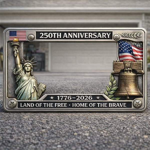 🔥🇺🇸 250th Anniversary Commemorative License Plate Frame🗽