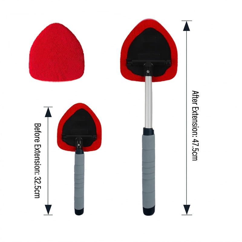 🔥Microfiber Car Windshield Cleaning Tool with Extendable Handle