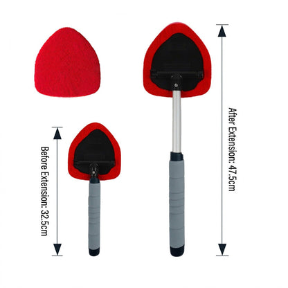 🔥Microfiber Car Windshield Cleaning Tool with Extendable Handle