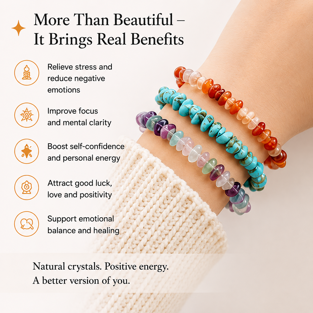 Crystal Healing Necklace & Bracelet Set