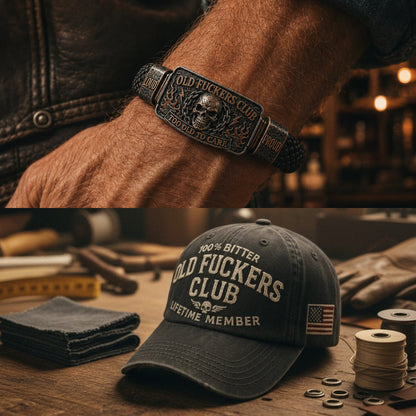 ☠️ Old Fuckers Club & Wild Freedom 🪓 | 2026 Limited Edition Vintage Bracelet