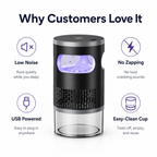 Quiet Indoor Mosquito Trap Lamp – USB Powered UV Suction Bug Catcher