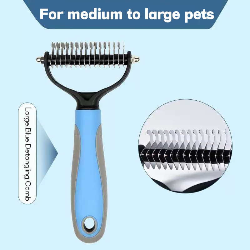 Dual-Sided Pet Grooming Comb for Dogs & Cats