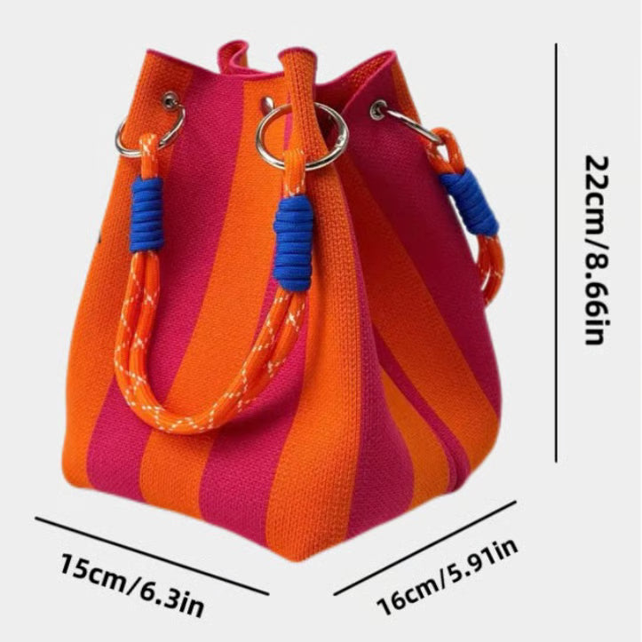 🔥LAST DAY 49% OFF- Boho Woven Bucket Bag(Handmade Crochet Shoulder Bag)