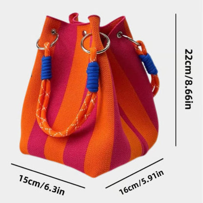 🔥LAST DAY 49% OFF- Boho Woven Bucket Bag(Handmade Crochet Shoulder Bag)