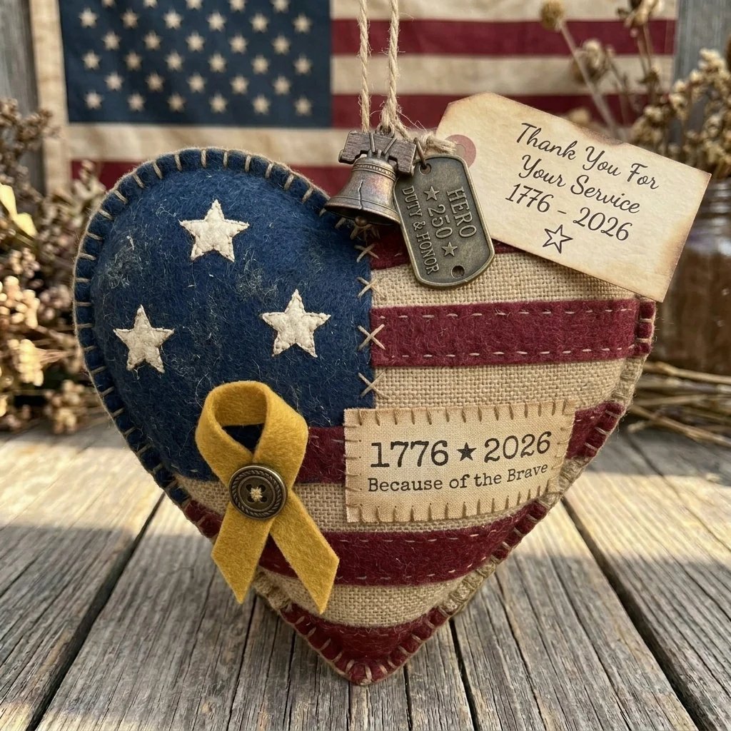 🎁Handcrafted America 250th Anniversary Keepsake Ornaments | Rustic Patriotic Decor 🇺🇸