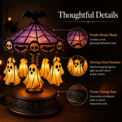 🔥 Hot Sale 50% OFF 🎠 Ghost Carousel Motion Night Light – Cozy Halloween Glow🎃
