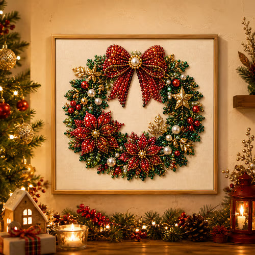 🎄LAST DAY 49% OFF – DIY Christmas Pearl Diamond Painting Art Kit With Frame