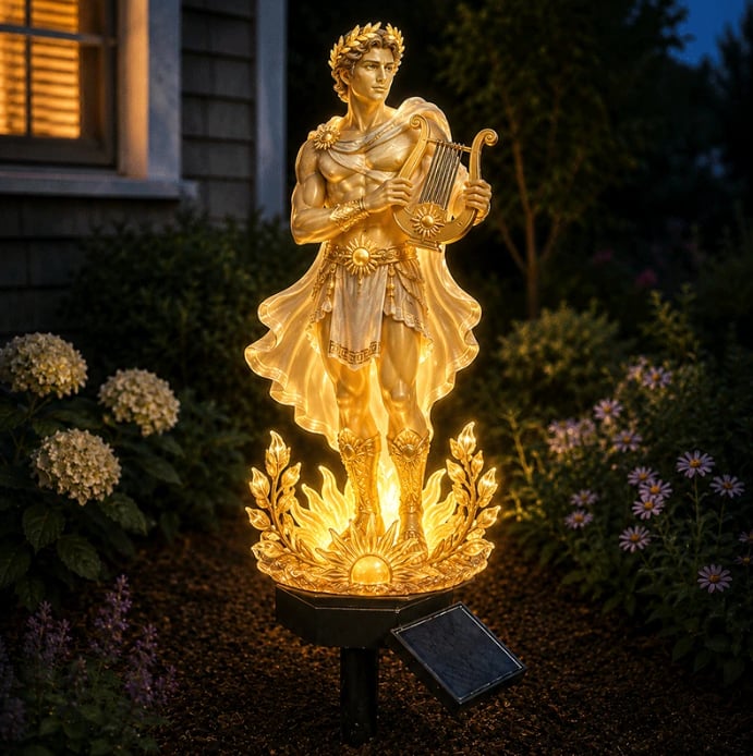 🔱 Myth-Themed Solar Garden Stake Light