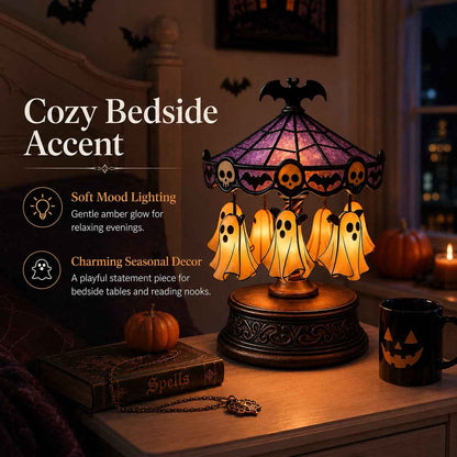 🔥 Hot Sale 50% OFF 🎠 Ghost Carousel Motion Night Light – Cozy Halloween Glow🎃