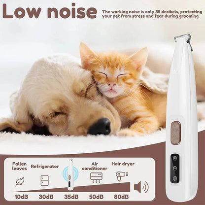 🔥⏳ Limited Stock 🐾Waterproof Rechargeable Pet Shaver with Bright LED Light, Ultra Quiet Home Pet Grooming Clipper Cut Salon Cost
