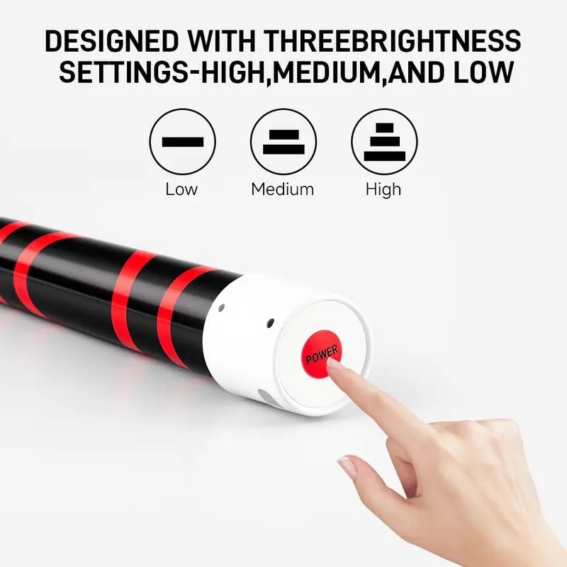 Bendable LED Flashlight Stick - 28" Flexible Design, 7-Hour Long Battery Life