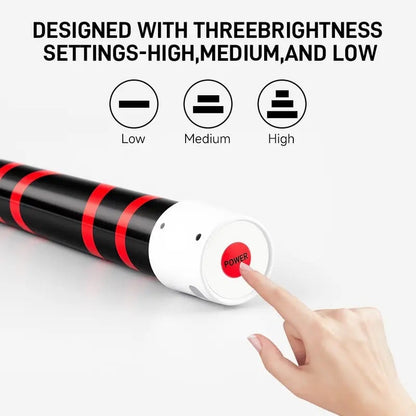Bendable LED Flashlight Stick - 28" Flexible Design, 7-Hour Long Battery Life