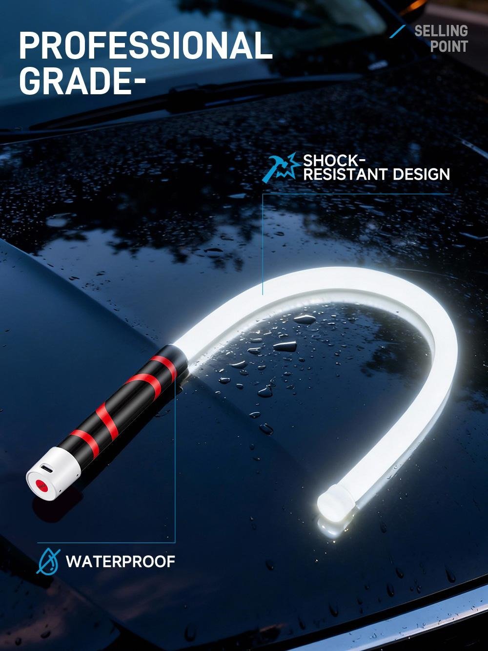 Bendable LED Flashlight Stick - 28" Flexible Design, 7-Hour Long Battery Life