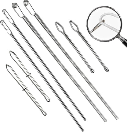 🔥49% OFF 2Pcs Flexible Drawstring Threading Tool 🧵 Bendable Metal Spring Threader for Hoodies Pants Shoelaces