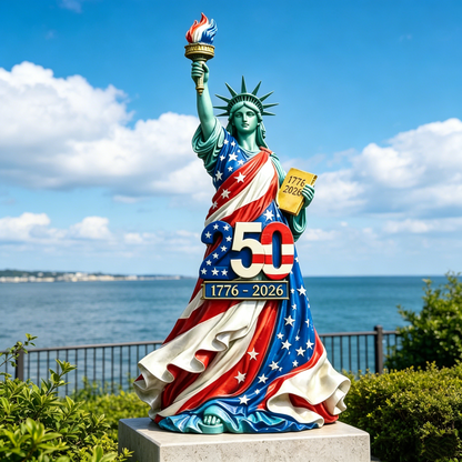 Handmade USA 250th Anniversary Statue of Liberty Figurine