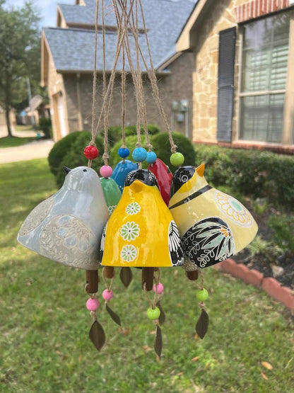 🐦Hand-Painted Ceramic Bird wind Chimes (Handmade by Jordan Maynard®)-Buy 3 Free Shipping