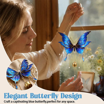 🔥HOT SALE 50% OFF - 🦋DIY Filigree Cloisonne Enamel Butterfly Wind Chime Craft Kit