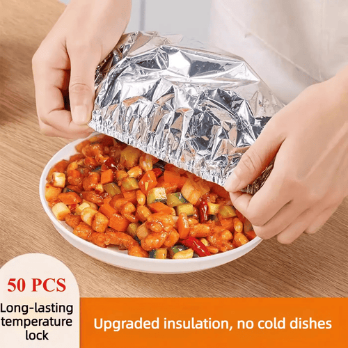 Aluminum foil heat-retaining covers