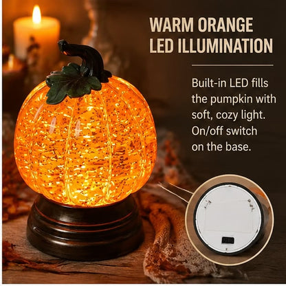 🔥HOT SALE 49% OFF - 🎃🍂Glitter Lighted Pumpkin Snow Globe