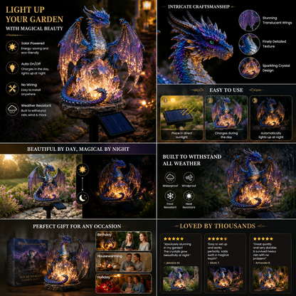 🐉 Amethyst Crystal Dragon✨️Solar Dragon Crystal Garden Light