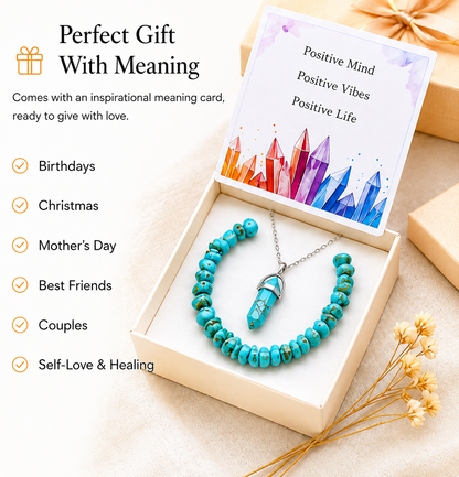 Crystal Healing Necklace & Bracelet Set