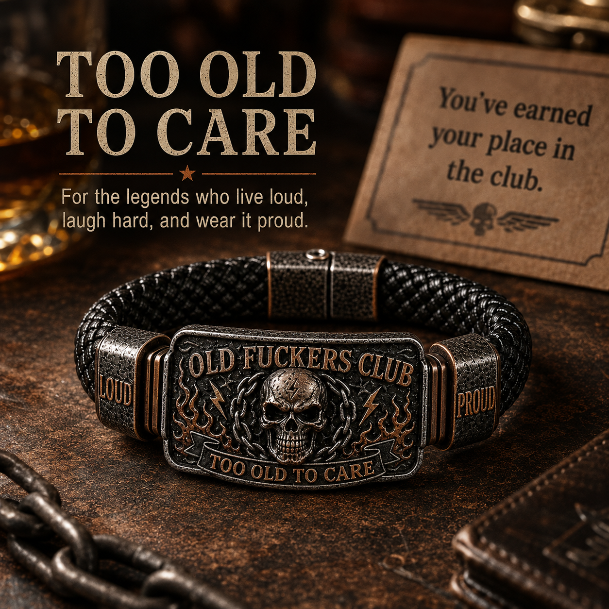 ☠️ Old Fuckers Club & Wild Freedom 🪓 | 2026 Limited Edition Vintage Bracelet
