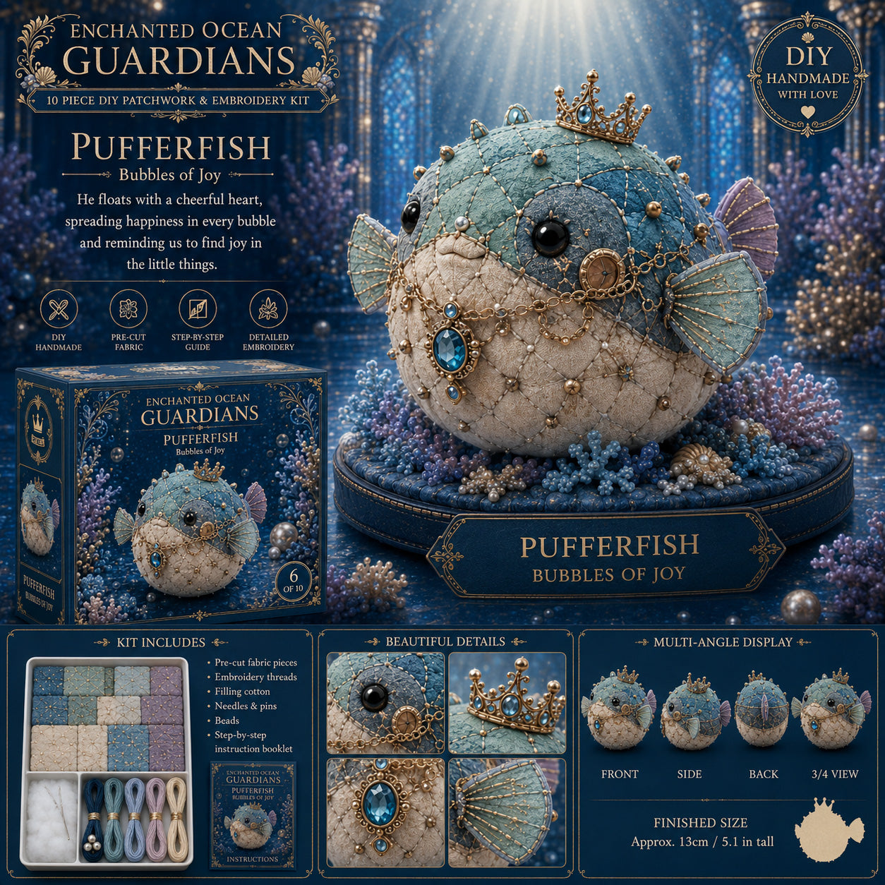 🌊 Ocean Elf Patchwork Handicraft Set