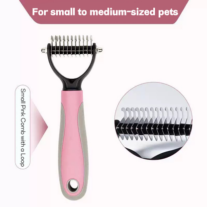 Dual-Sided Pet Grooming Comb for Dogs & Cats