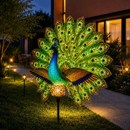 🔥 LAST DAY 49% OFF - Solar Peacock Garden Sculpture