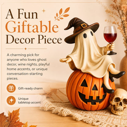 👻🍷Ghost Wine Night Halloween Decor
