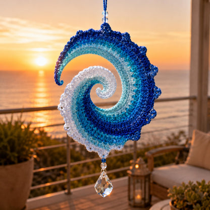 Ocean Wave Crochet Wind Spinner Diy Kit