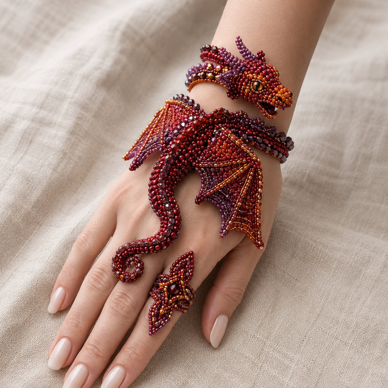 🔥Save 49%  – NEW ARRIVAL✨ DIY Beaded Hand Bracelet Kit – Create Your Own Wearable Art🔥