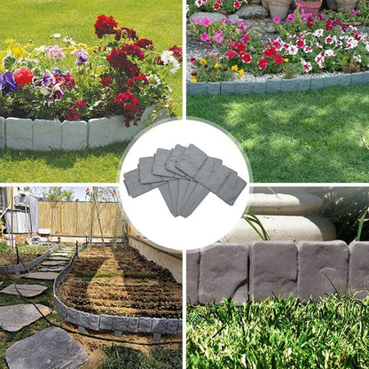 🌿✨2026 Imitation Stone Garden Fence – Real stone look, no tools needed, Easy to install & expand🏡♻️