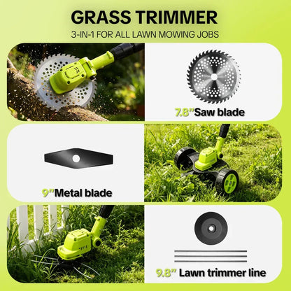 🛠️ LIMITED-TIME 59% OFF! ✨3-in-1 Cordless Lawn Mower with 2×21V Batteries