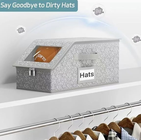 🎉🎉Stackable Hat Storage Boxes for Baseball Caps
