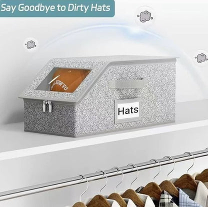 🎉🎉Stackable Hat Storage Boxes for Baseball Caps