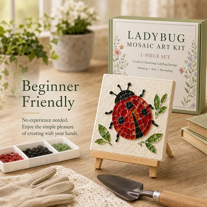 🌿 Watering Can Mosaic Art Kit | Beginner-Friendly Floral DIY Craft with Vibrant Mosaic Beads & Sturdy Display Base ✨