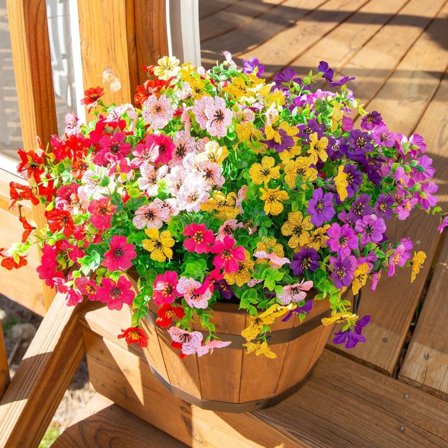 🌸UV Resistant Artificial Flowers – Fade-Free & Colorful for Garden, Patio, Home Decor