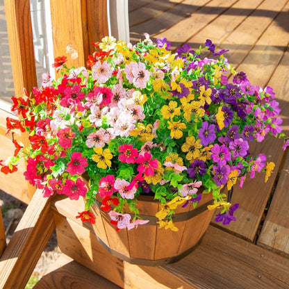 🌸UV Resistant Artificial Flowers – Fade-Free & Colorful for Garden, Patio, Home Decor