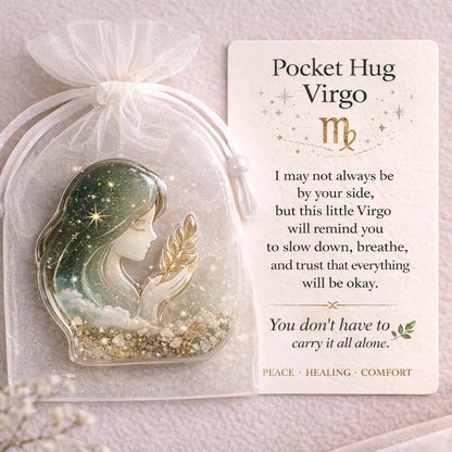 ⚡️🎁🔮Zodiac Glass Pocket Hug