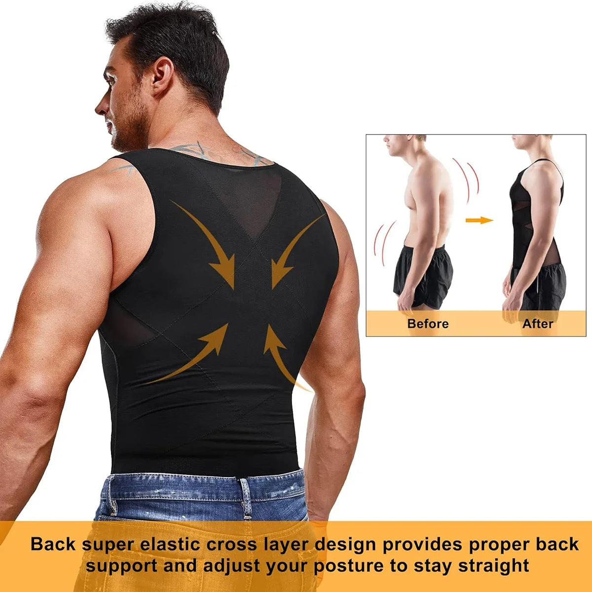 🔥Buy 2 Get FreeShipping-Men Compression Shirt CrossMesh Tank Top Breathable