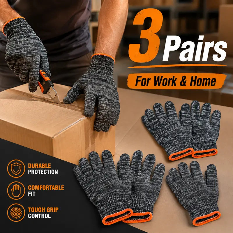 Unisex gardening gloves; versatile work gloves with strong grip, made of stretchy, breathable knit fabric; suitable for gardening, DIY, household chores, and workshop tasks