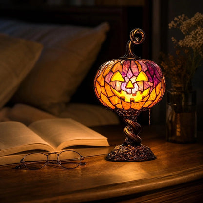 🎃Halloween Stained Glass Style Pumpkin Table Lamp✨✨