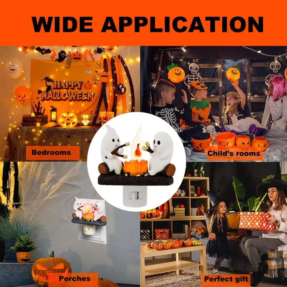🔥LAST DAY 50% OFF👻 Ghost Campfire Night Light – Spooky Glow, Cozy Vibes🎃