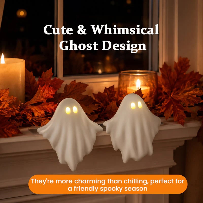 🔥A Tiny Ghost That Lights Up the Night — Cute Glowing Decor for Porch, Window & Halloween👻