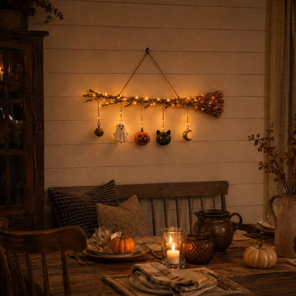 ⚡Hot Sales 49% OFF🔥Lighted Fall Broom Wall Hanging🍂