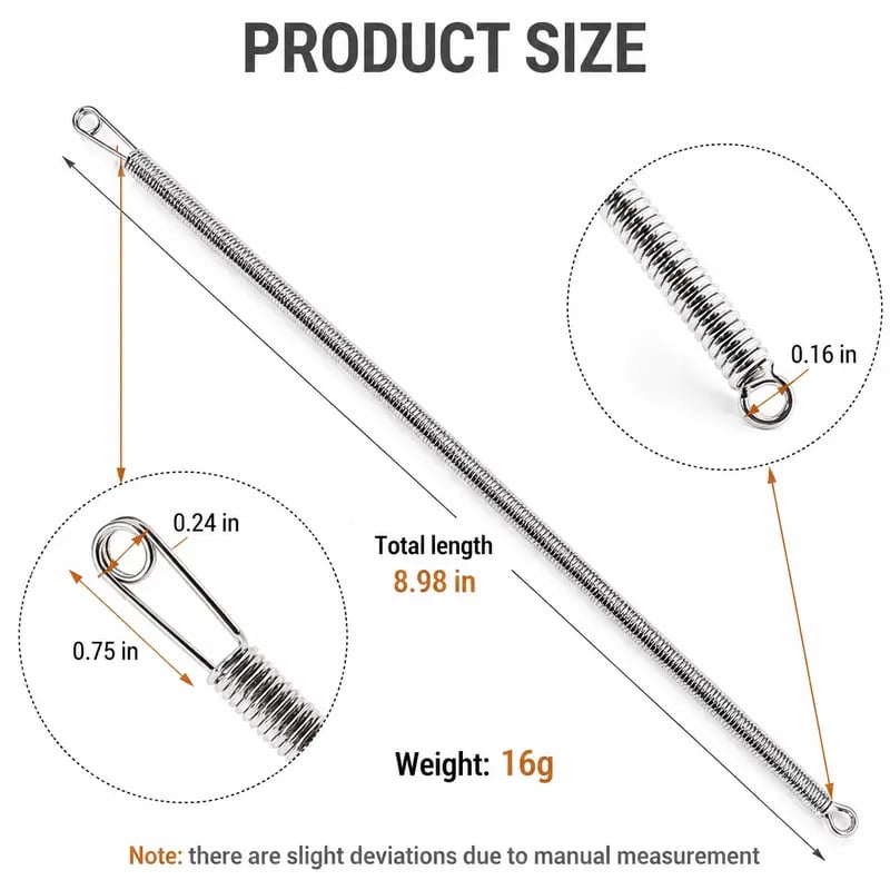 🔥49% OFF 2Pcs Flexible Drawstring Threading Tool 🧵 Bendable Metal Spring Threader for Hoodies Pants Shoelaces